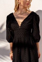 Robe longue Taylor en coton jacquard - 81046-1