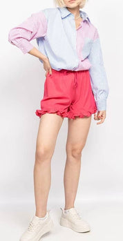Short Fluide à Volants Bohème Chic