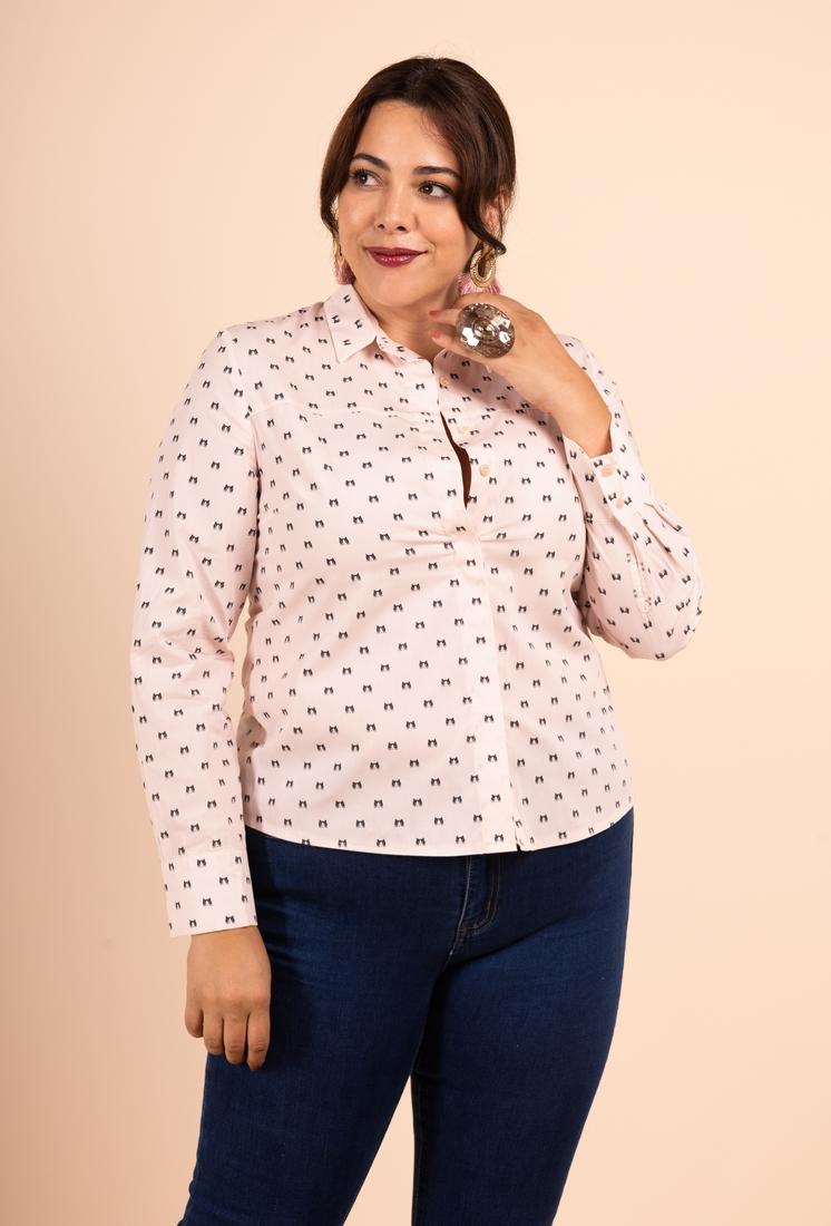 Kissapaitapusero, vaaleanpunainen