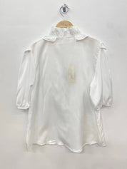 Blouse Satinée Volants Couture – Élégance Parisienne