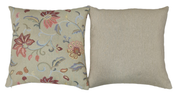 Taie d'oreiller double face fleur/vert clair