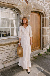 Robe longue Taylor en coton jacquard - 81046-1