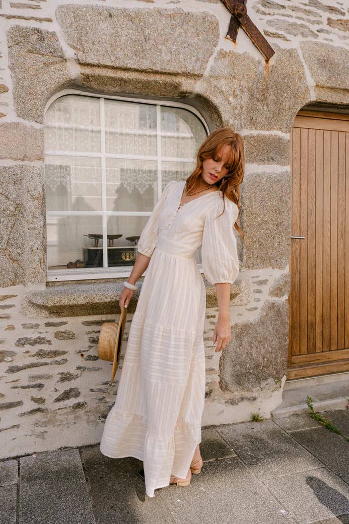 Robe longue Taylor en coton jacquard - 81046-1