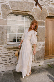 Robe longue Taylor en coton jacquard - 81046-1