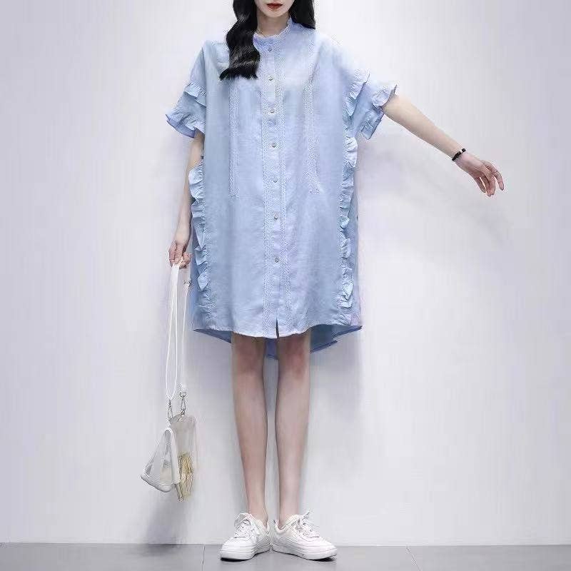 Robe Chemise Volantée Romance – Esprit Bohème Chic