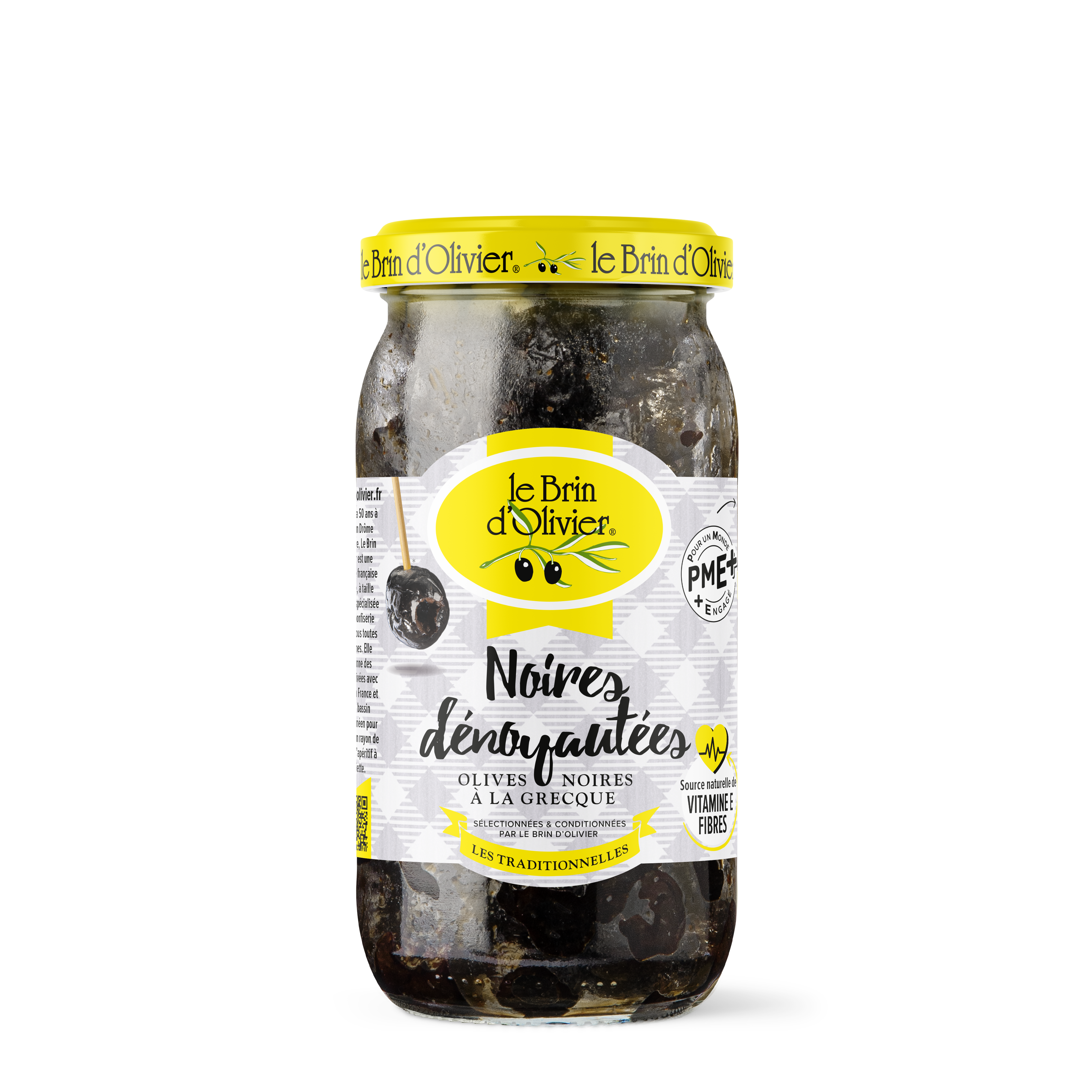 Olives noires à la grecque dénoyautées 210gr