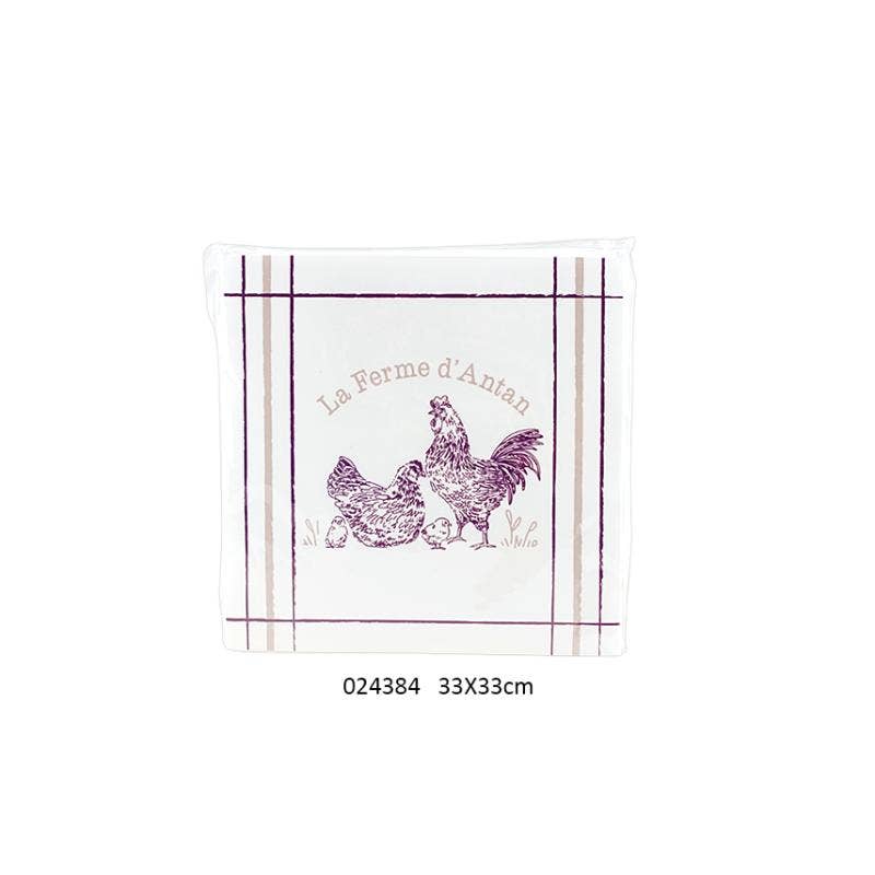 Sachet De 20 Serviettes En Papier 'Antan' 33 X 33 cm