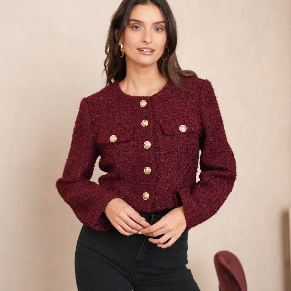 Bourdeauxin punainen tweed -jakku