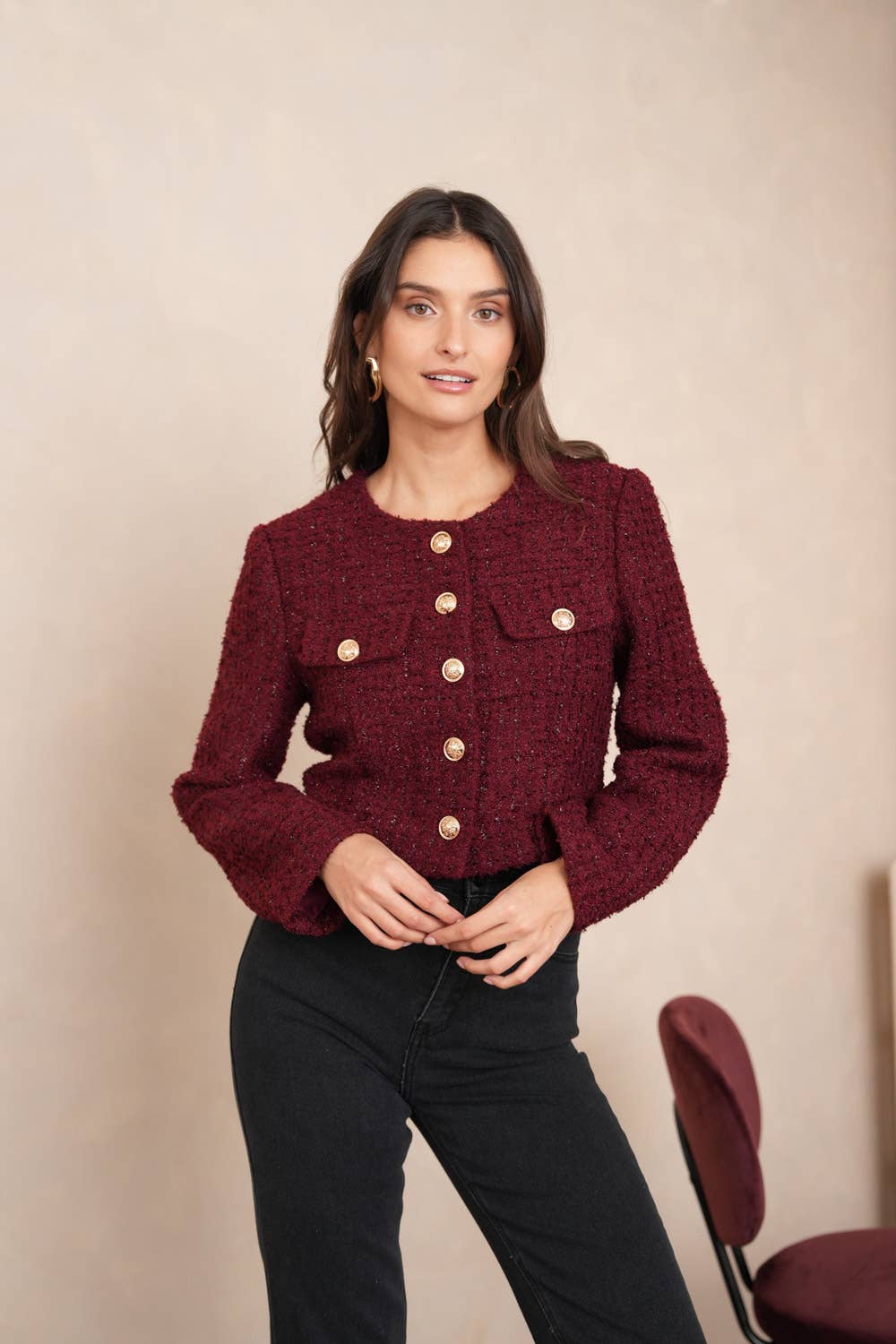 Bourdeauxin punainen tweed -jakku
