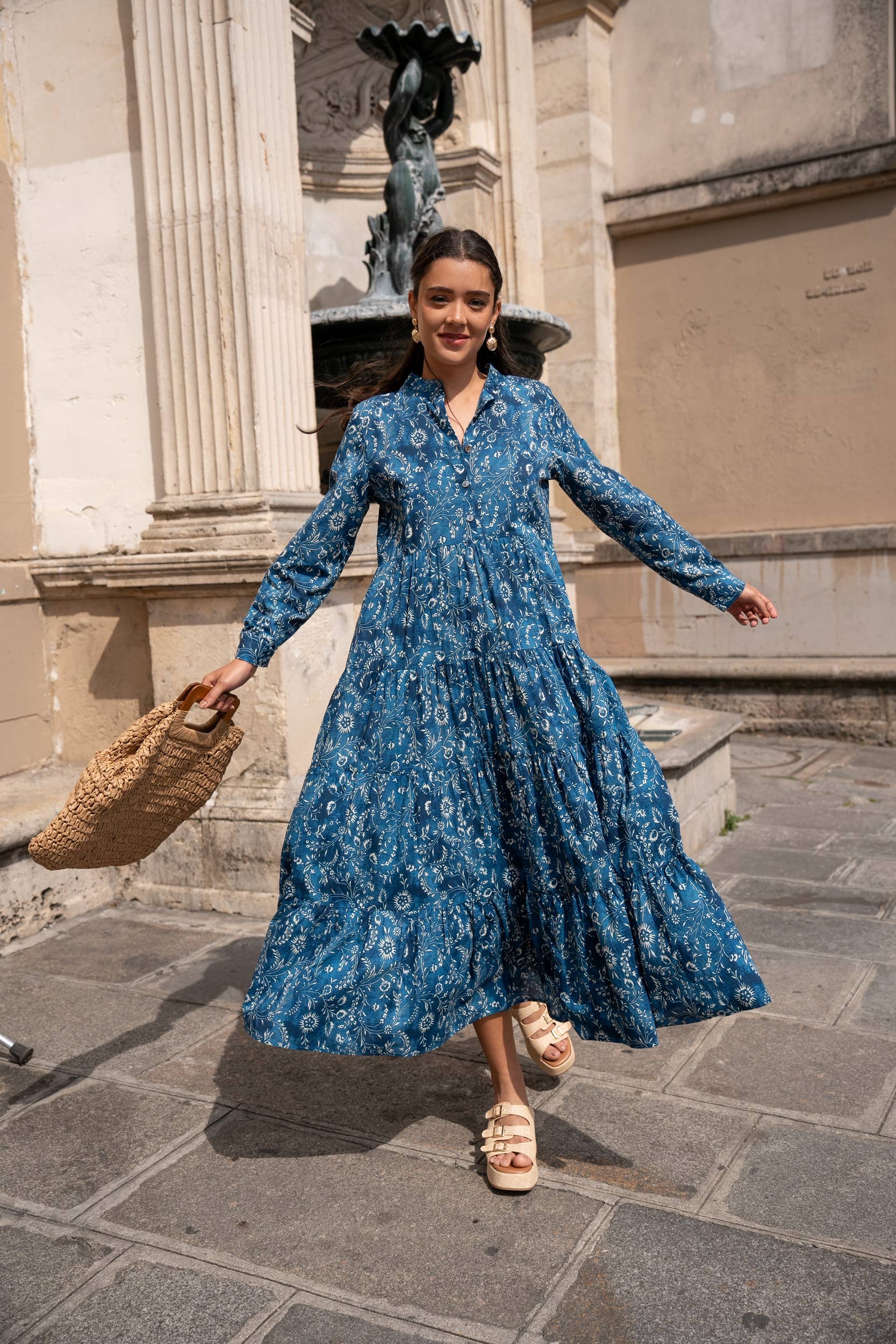 Robe Marbella coton imprimé - CK08112C