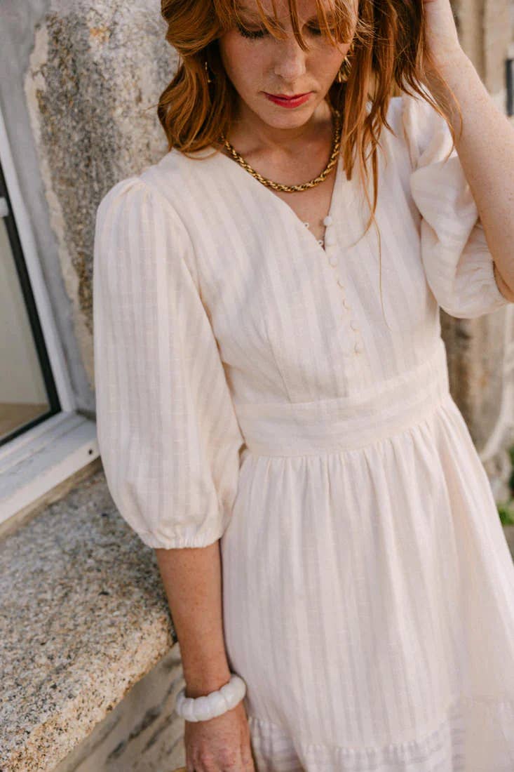 Robe longue Taylor en coton jacquard - 81046-1