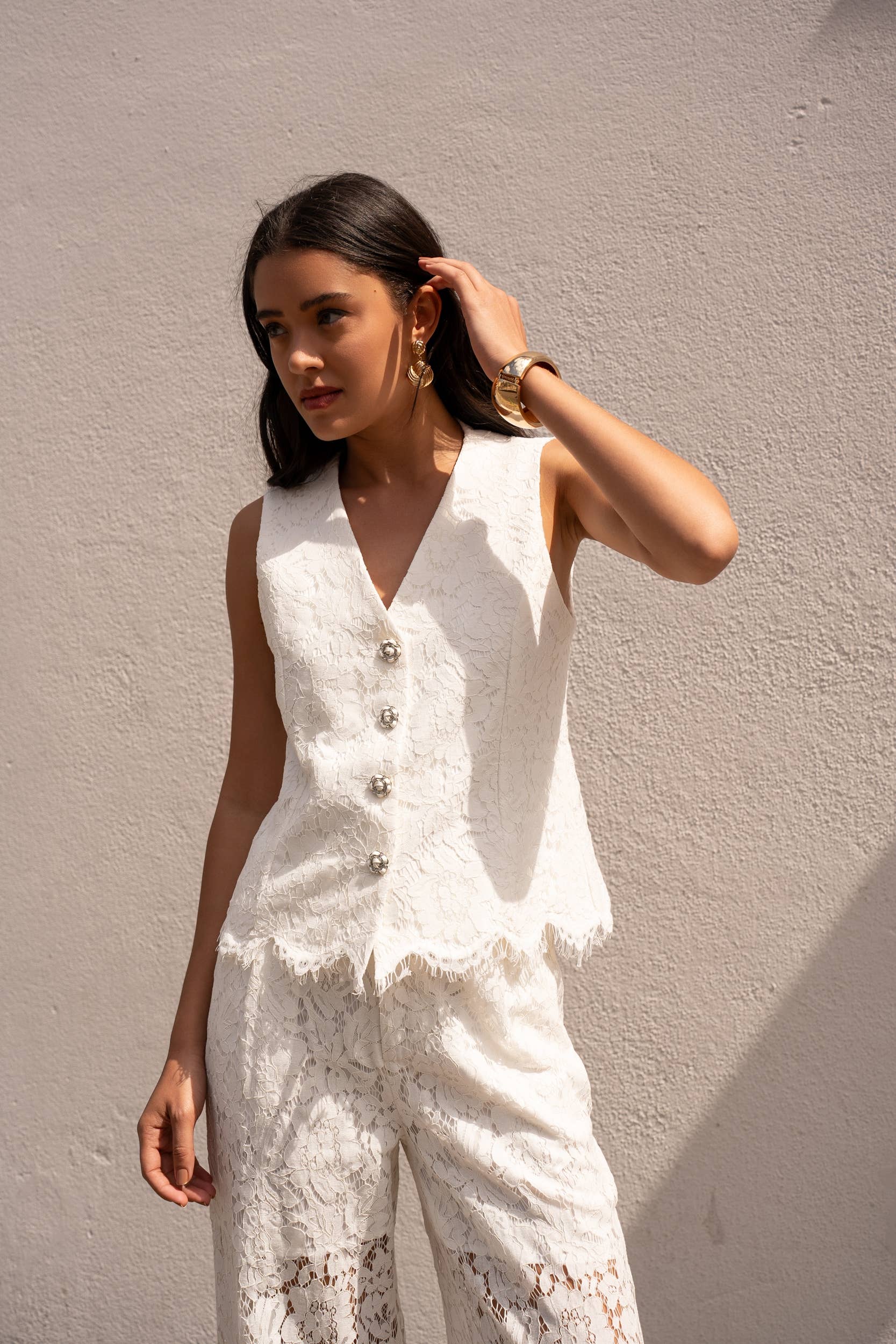 Top gilet en dentelle - CK08502
