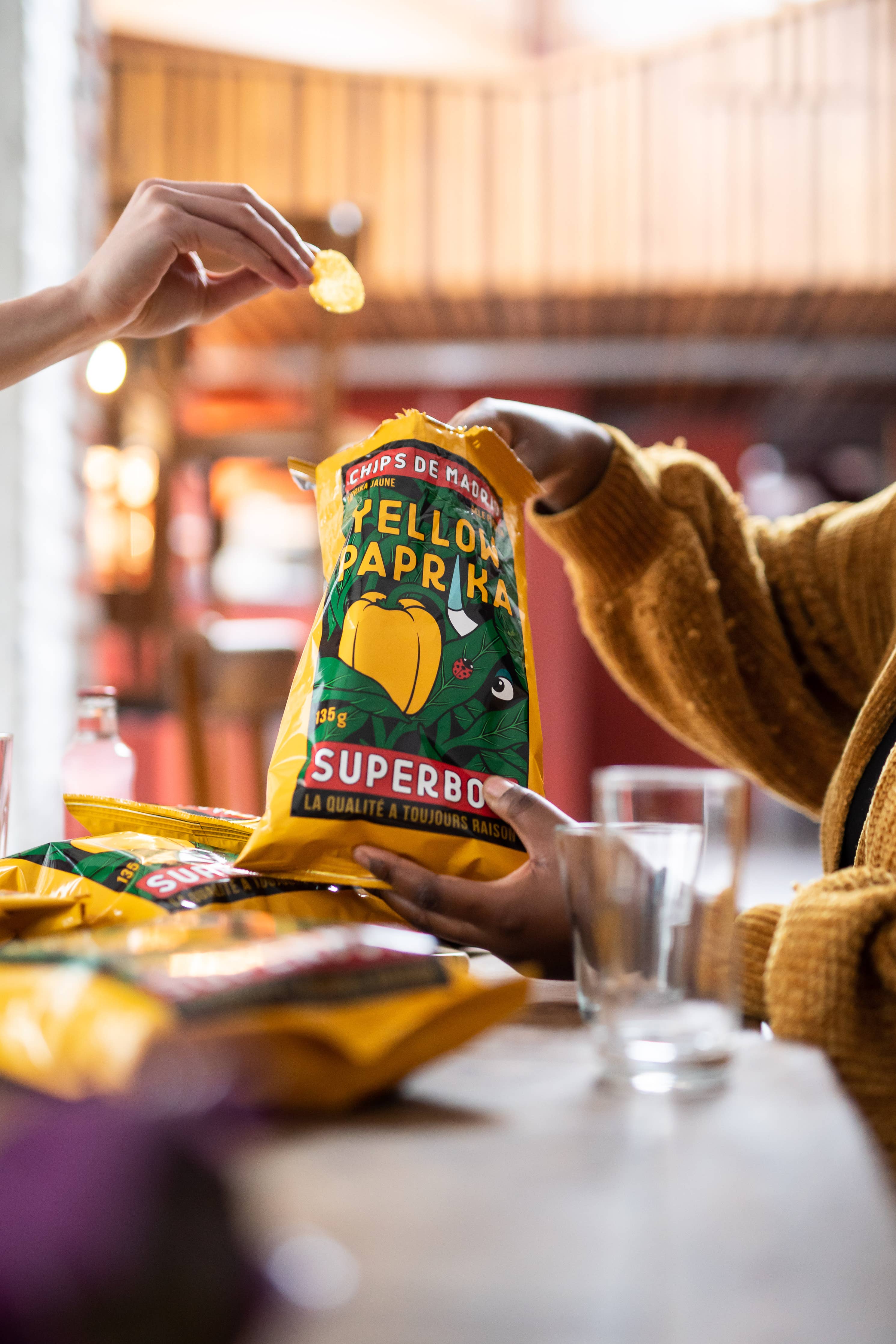 NOUVEAU - Chips paprika jaune 45 g - Superbon