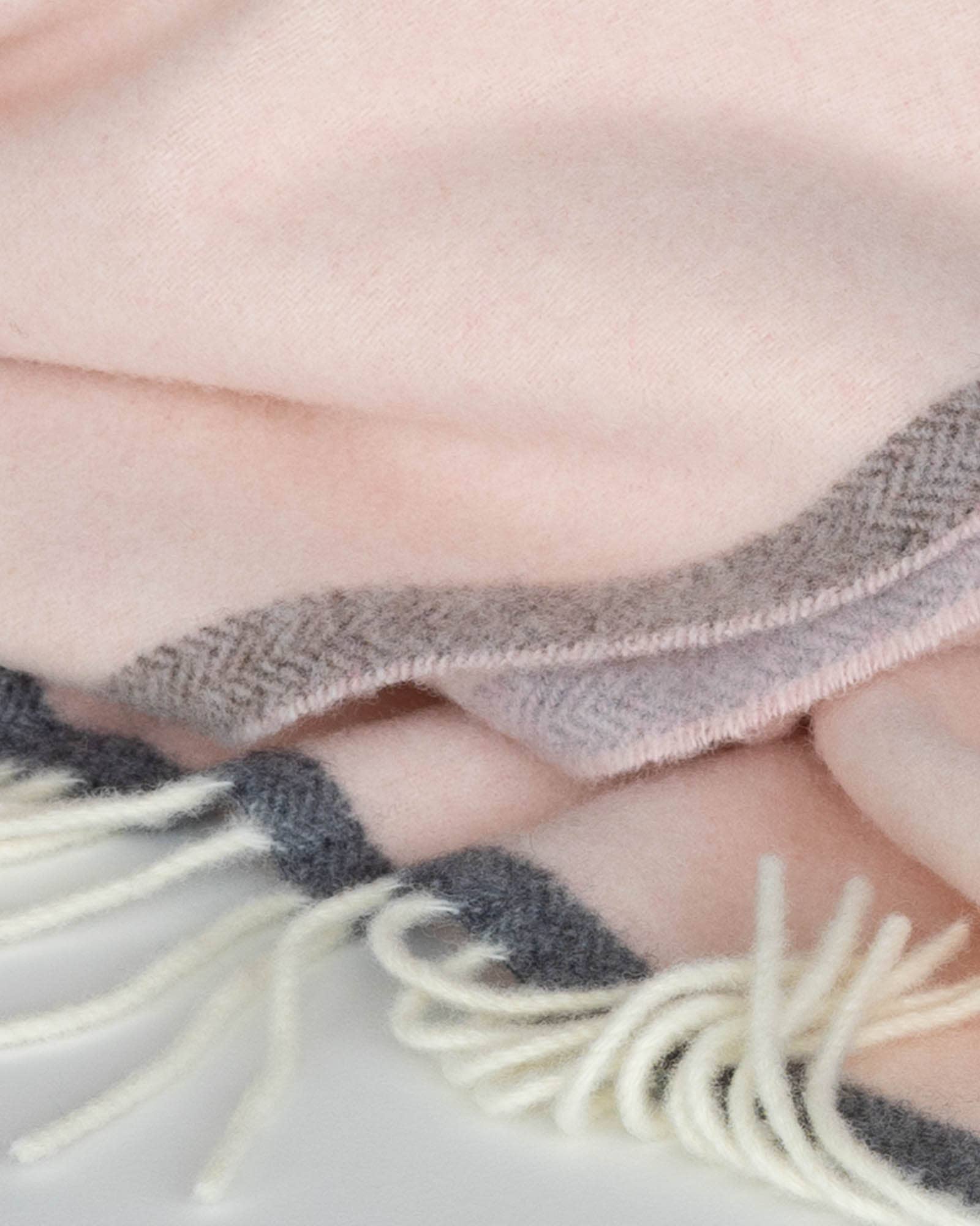 Plaid doux en cachemire et laine mérinos MILANO Rosa Orlo