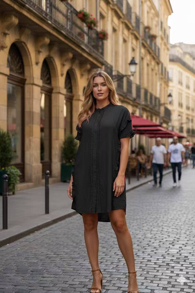 Robe Chemise Volantée Romance – Esprit Bohème Chic