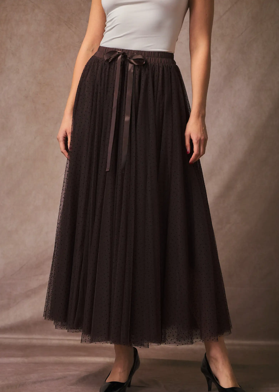 Jupe Aria en tulle plumetis SS26 - CK08077-3