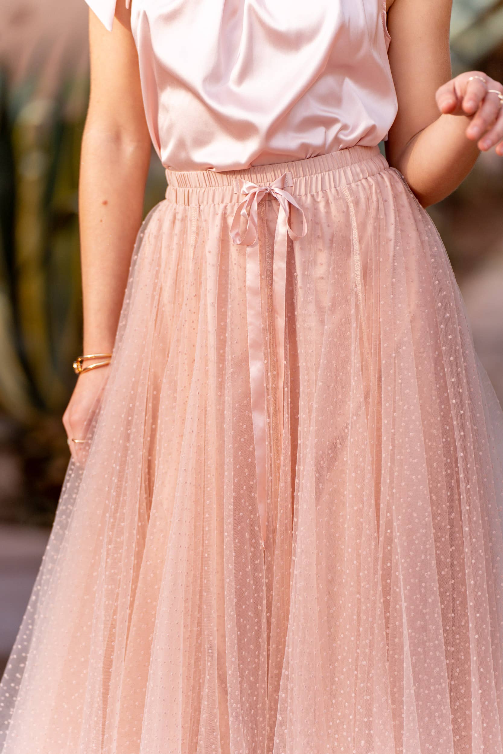 Jupe Aria en tulle plumetis SS26 - CK08077-3
