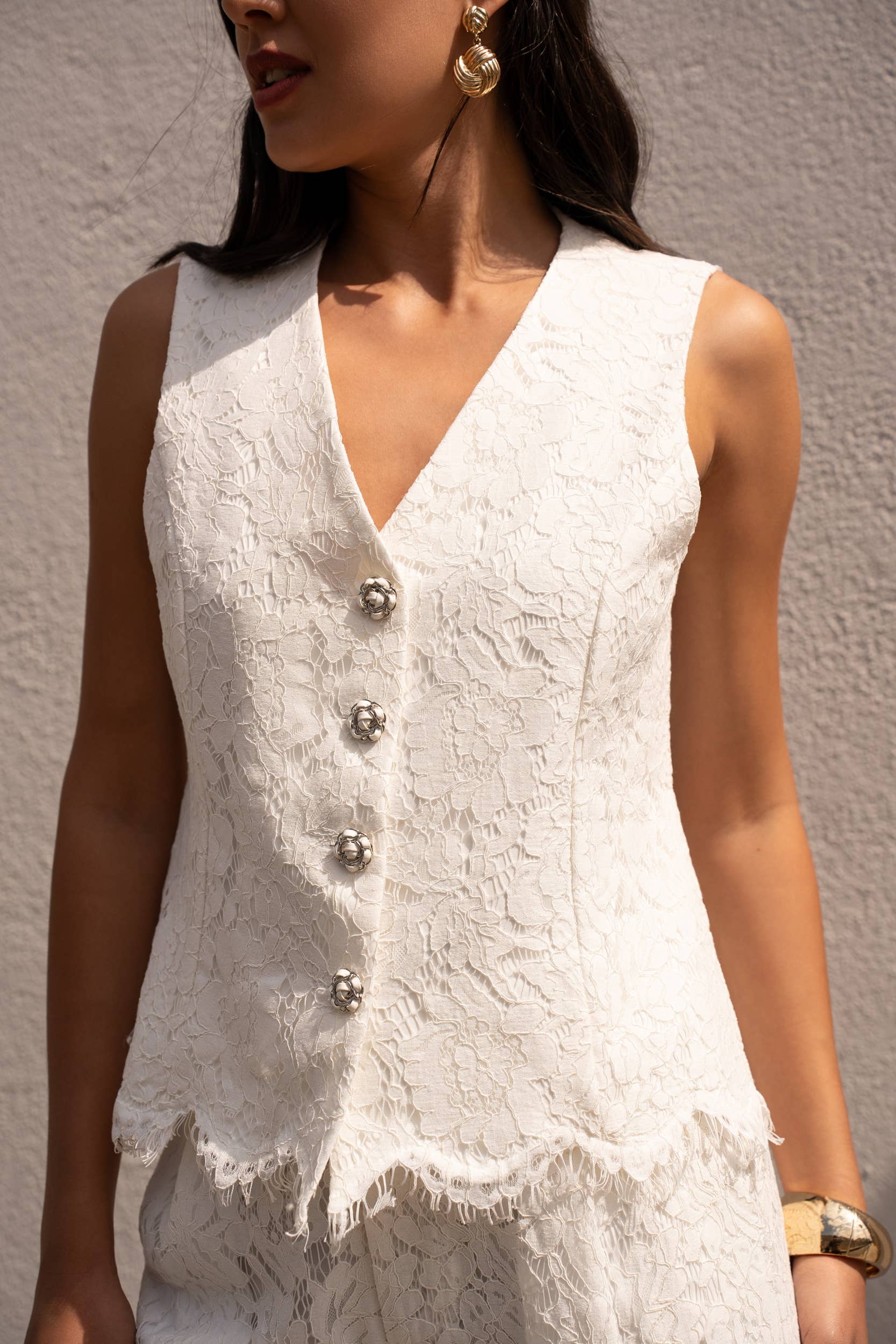 Top gilet en dentelle - CK08502