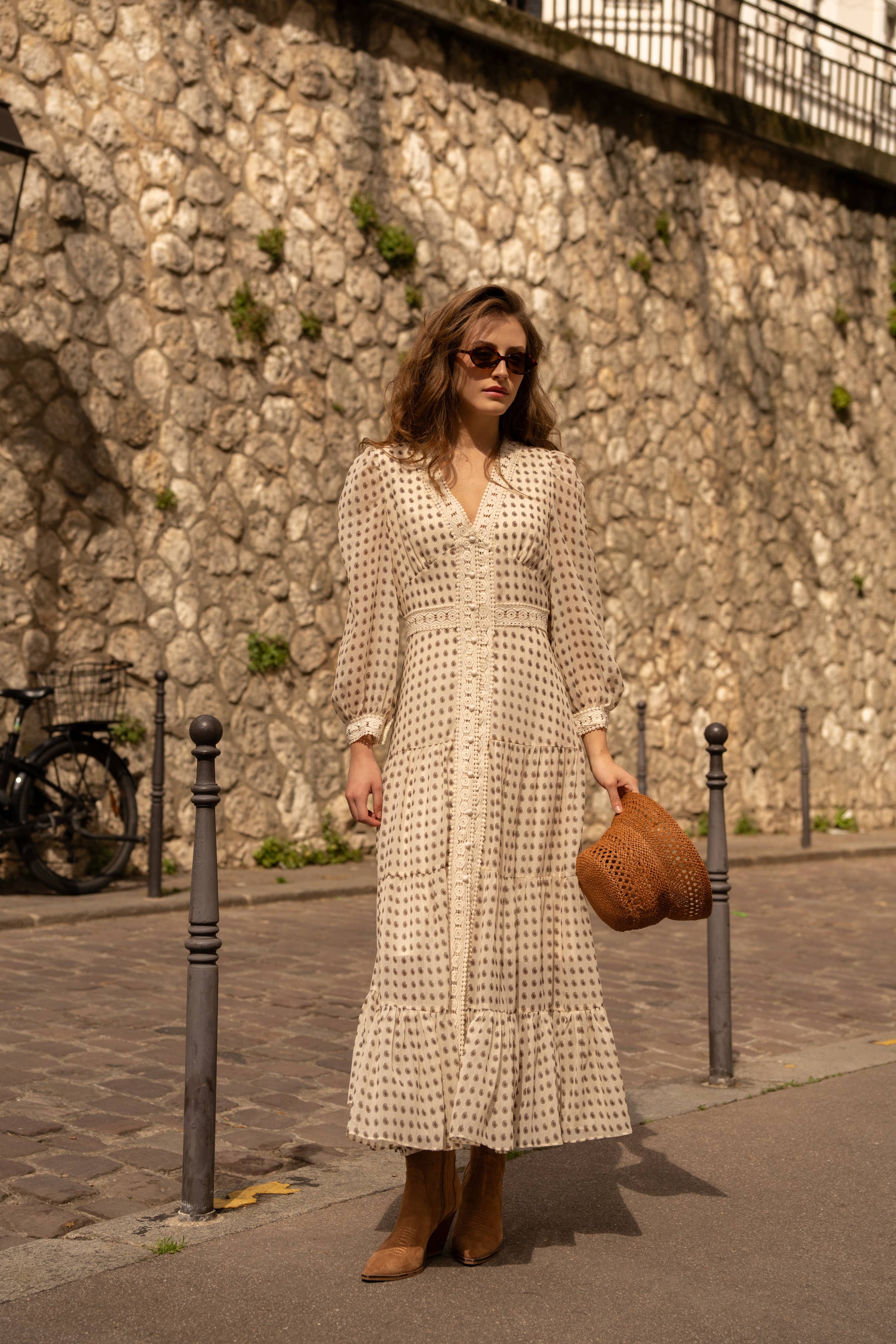 Robe Avril longue imprimé bohème - 80957-12