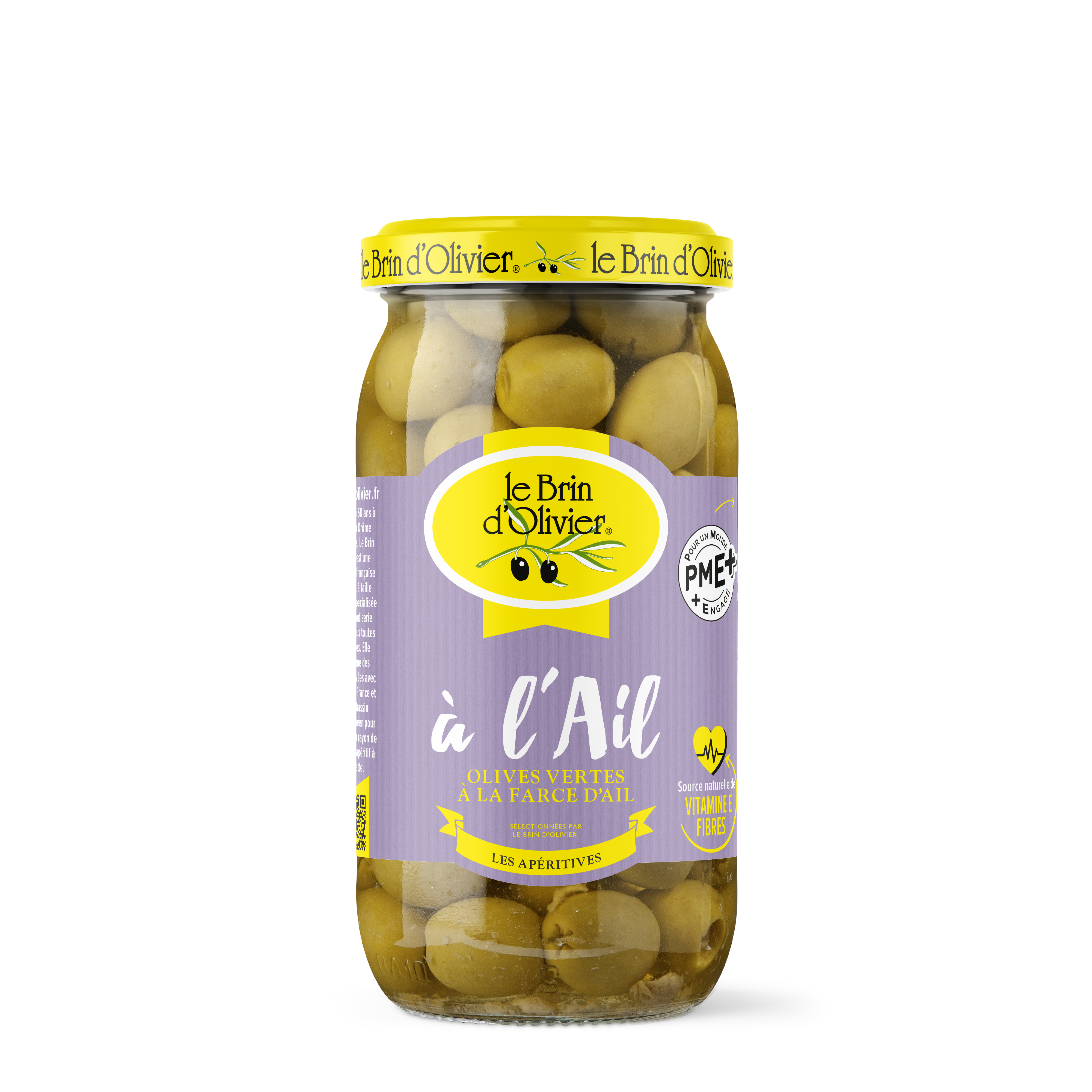 Olives vertes farcies à l'ail 200gr