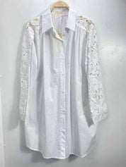 Chemise Robe Manche Dentelle
