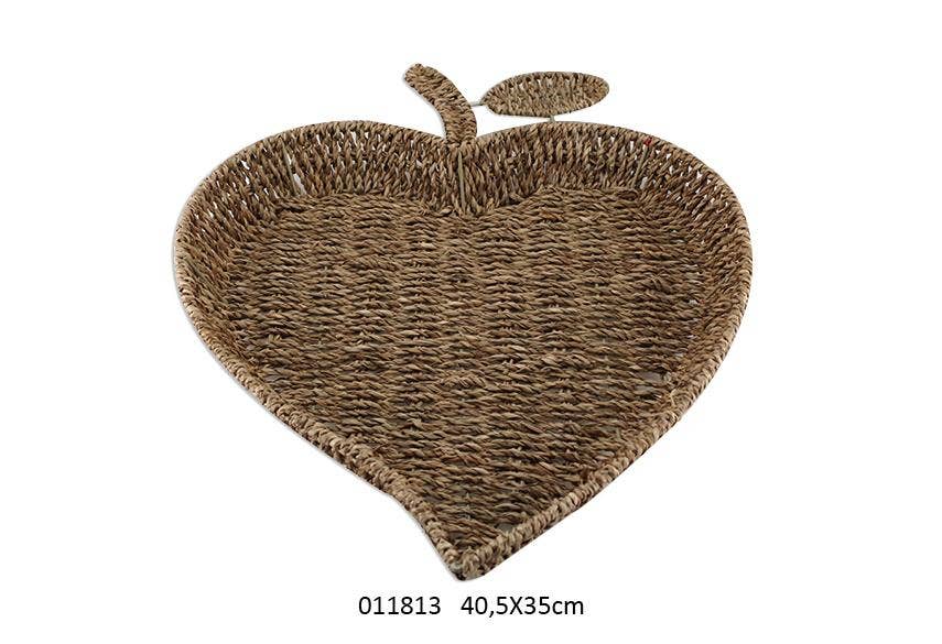 Paniere Pomme Coeur 'Delice' 40.5 X 35 X H.5 cm