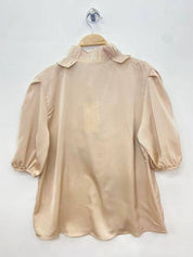 Blouse Satinée Volants Couture – Élégance Parisienne