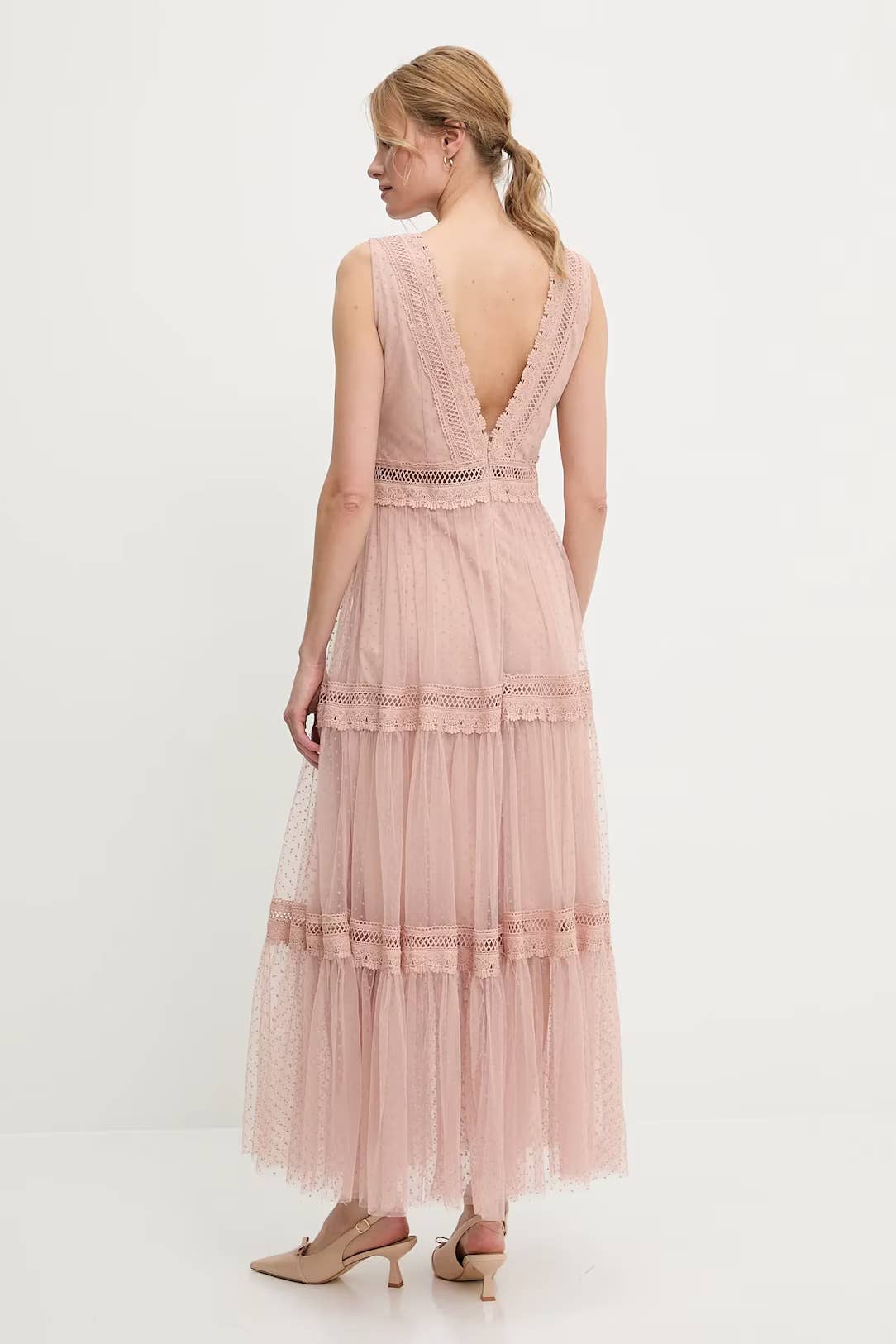 Robe longue Nikky en tulle plumetis - 80936 (S-M-L-XL)