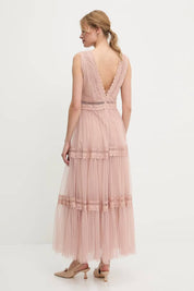Robe longue Nikky en tulle plumetis - 80936 (S-M-L-XL)