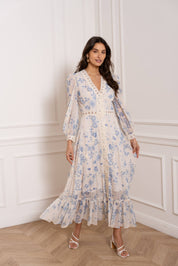 Robe longue Avril imprimé fleuri - 80957-7