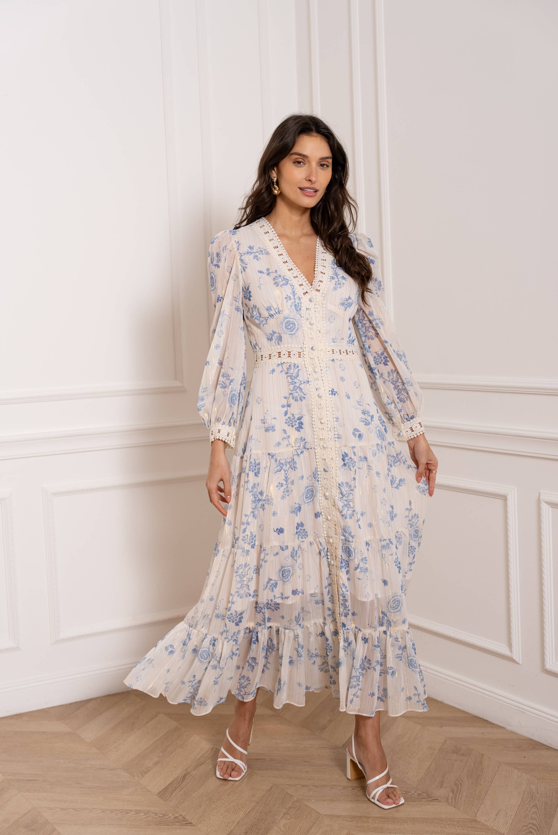 Robe Avril longue imprimé bohème - 80957-12