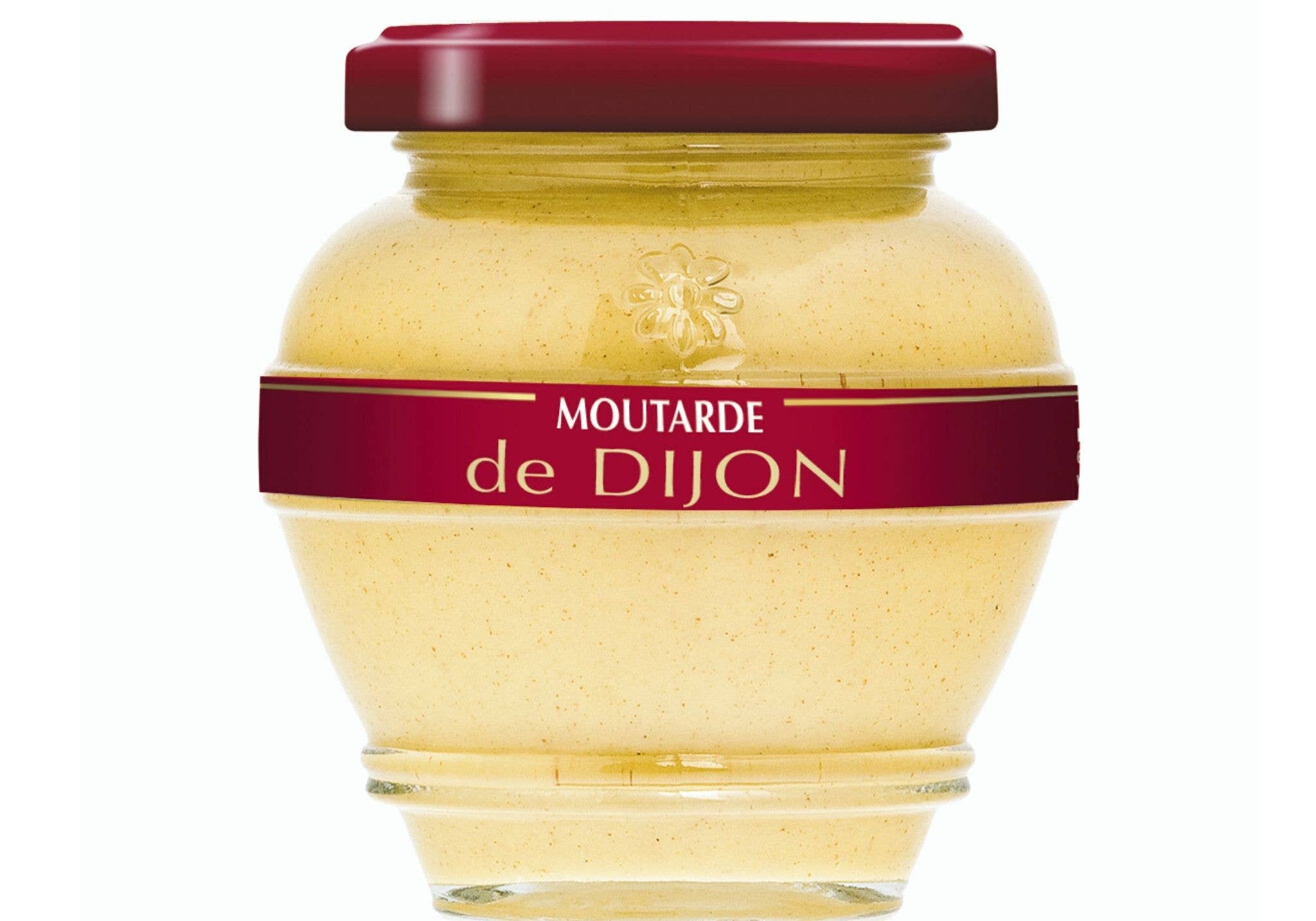Perinteinen Dijon -sinappi lasipullossa