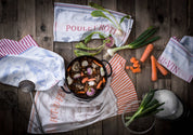 Coq Au Vin - Jacquard keittiöpyyhe puuvillaa