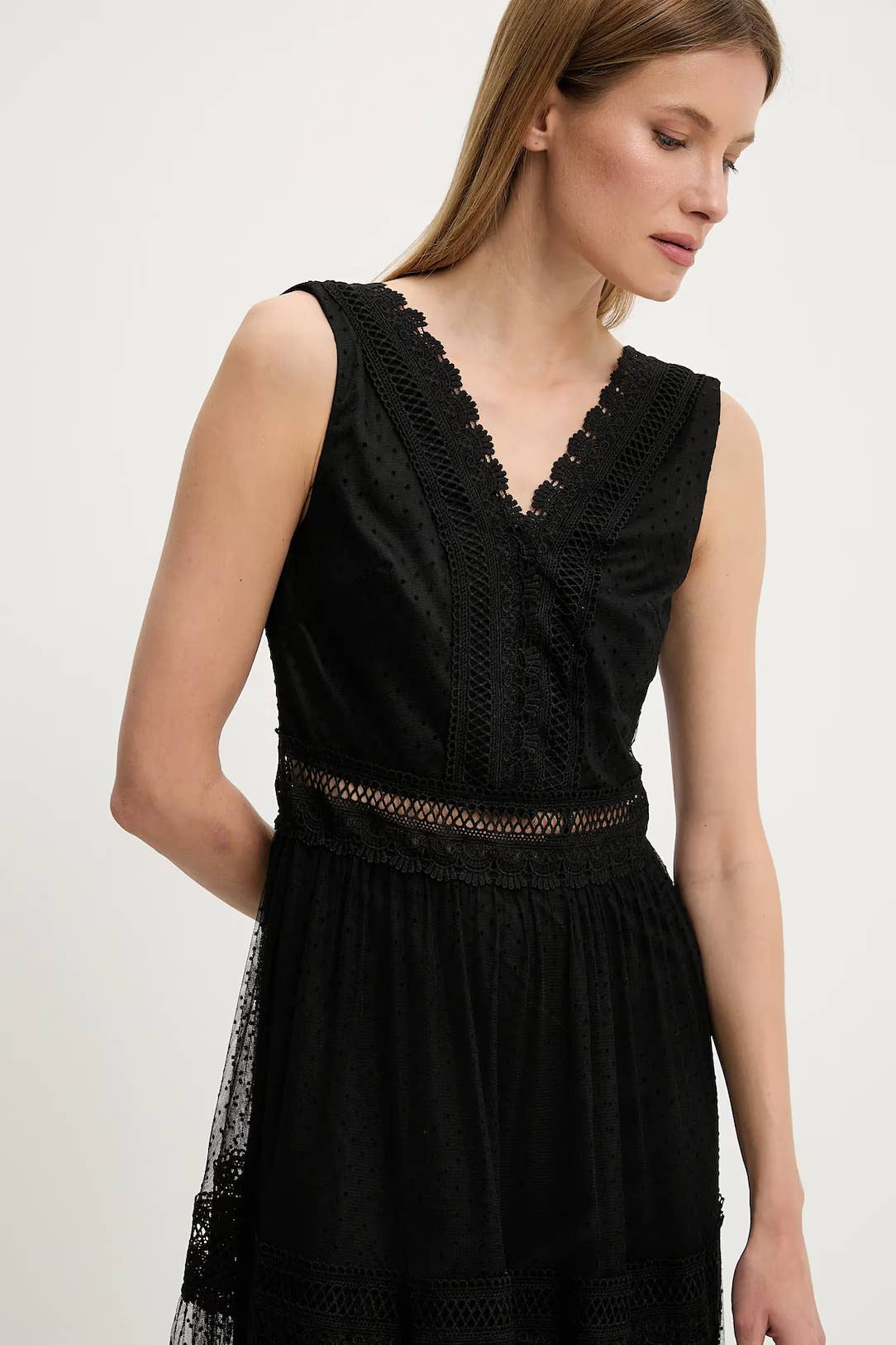 Robe longue Nikky en tulle plumetis - 80936 (S-M-L-XL)