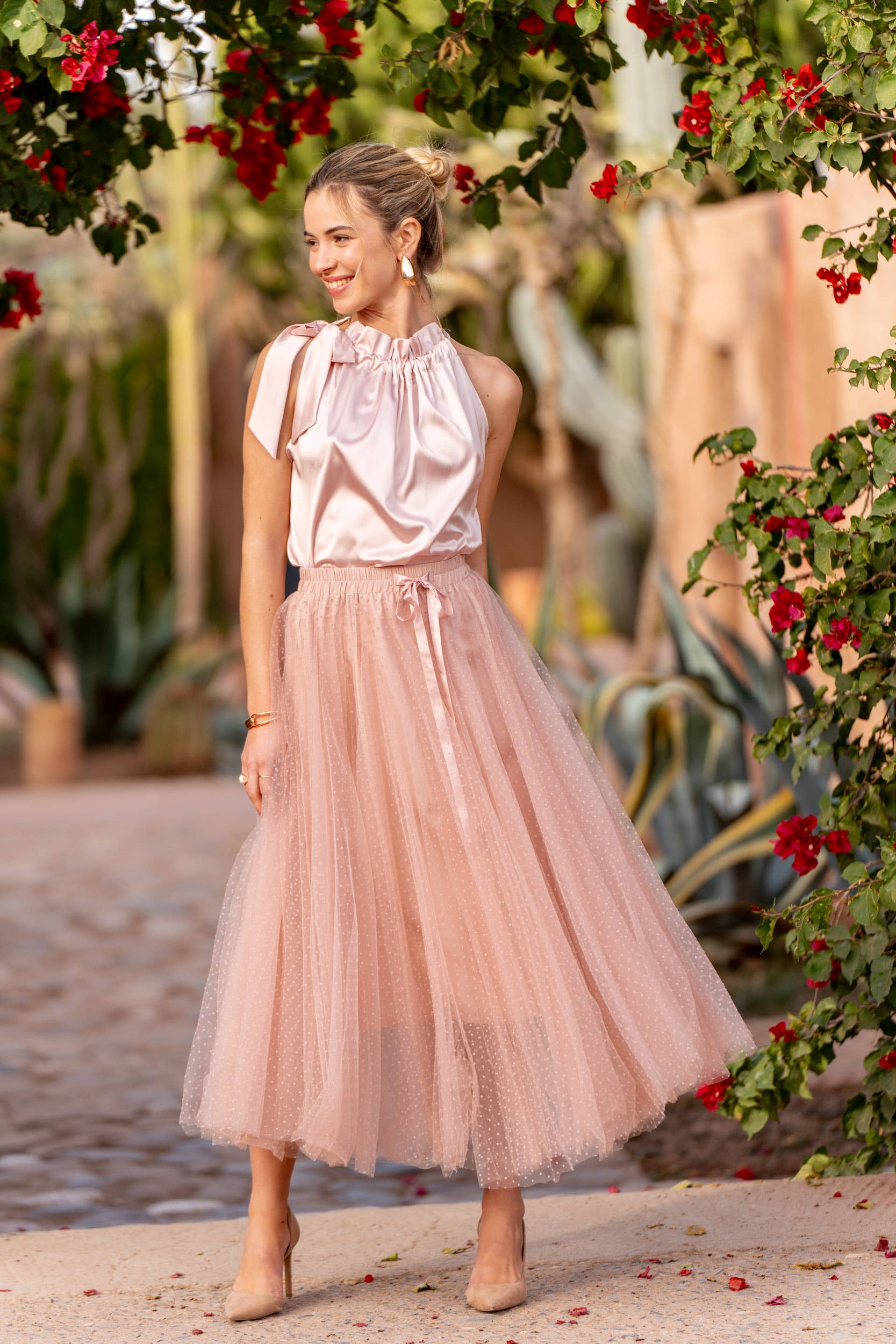 Jupe Aria en tulle plumetis SS26 - CK08077-3