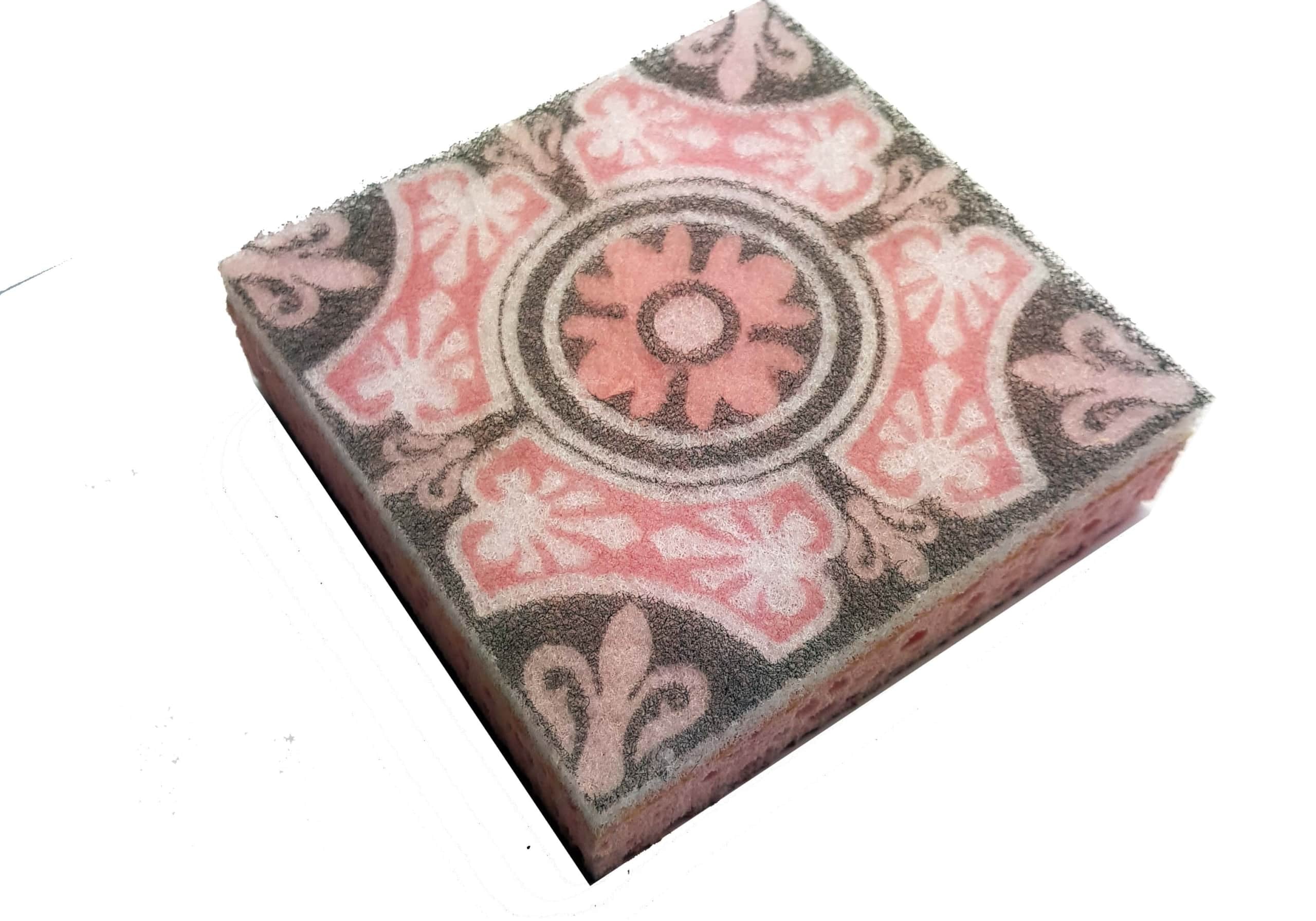 CC3-Toulouse siivoussieni (9,4 × 9,4 cm) – hellävarainen ja tyylikkäästi kuvioitu siivoussieni herkille pinnoille.