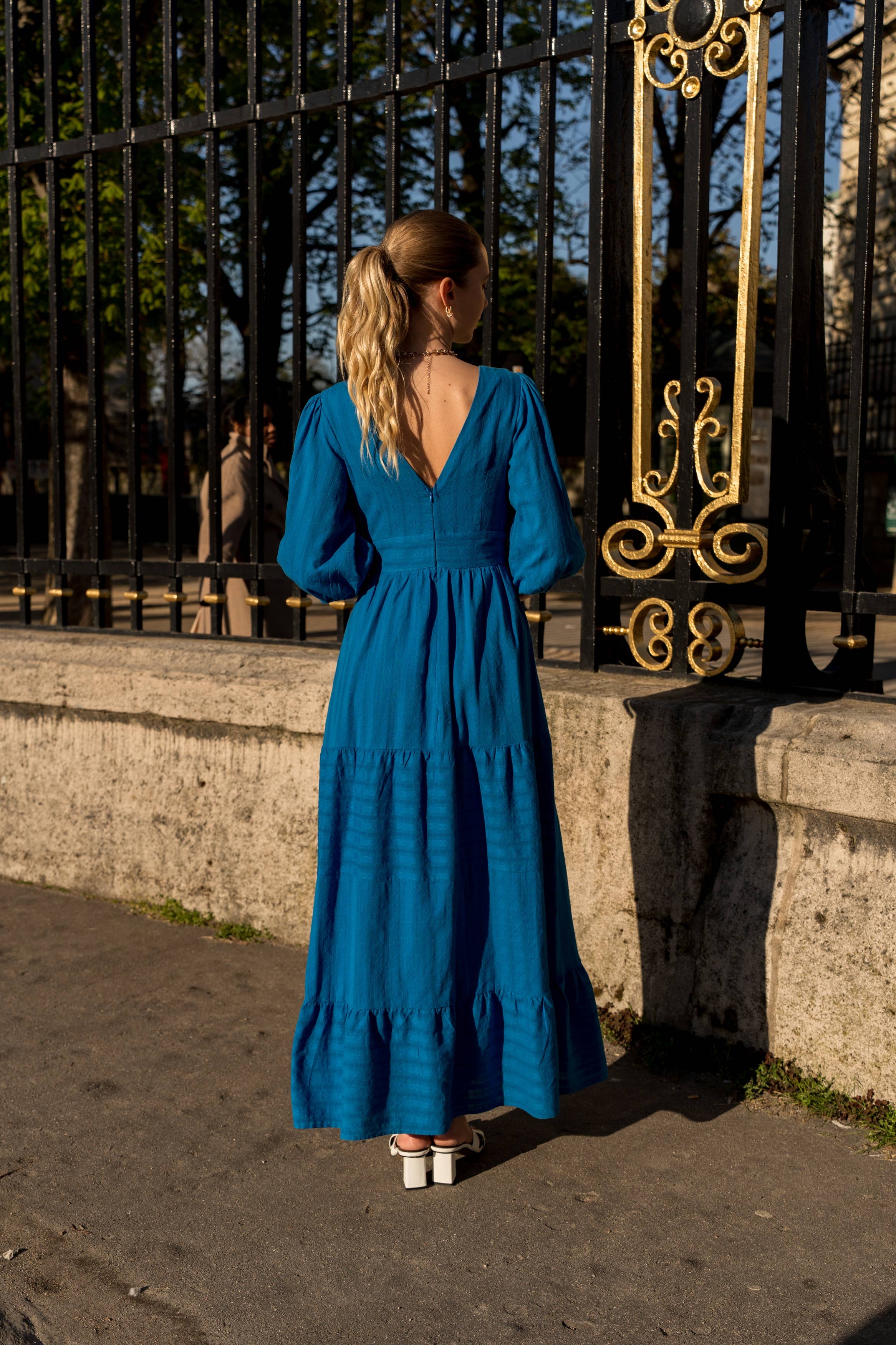 Robe longue Taylor en coton jacquard - 81046-1